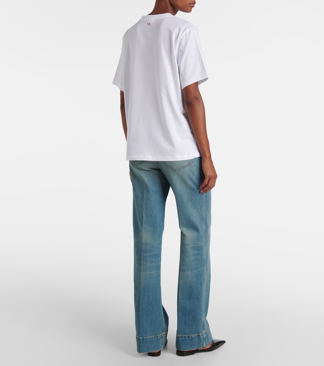 Bedrucktes T-Shirt aus Baumwoll-Jersey | Victoria Beckham