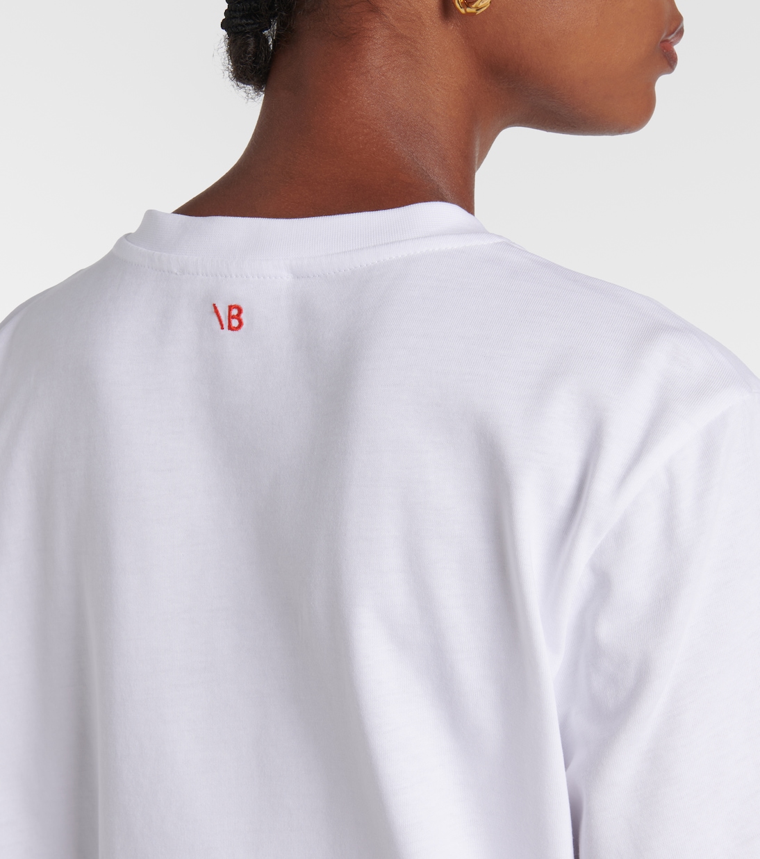 Bedrucktes T-Shirt aus Baumwoll-Jersey | Victoria Beckham
