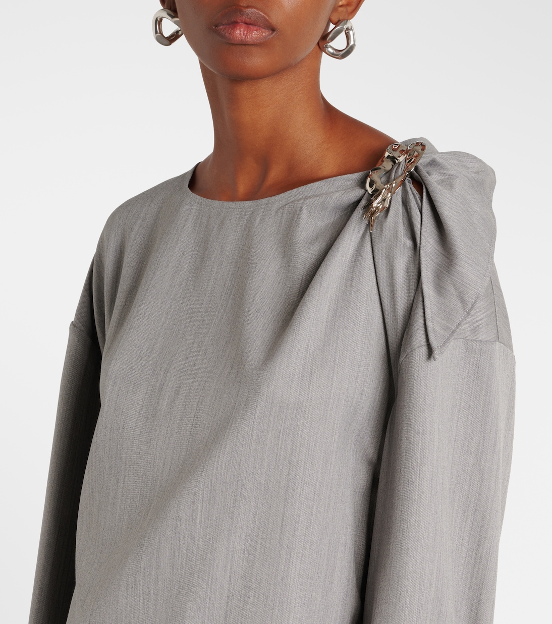 Verziertes Top aus Wolle | Jacques Wei