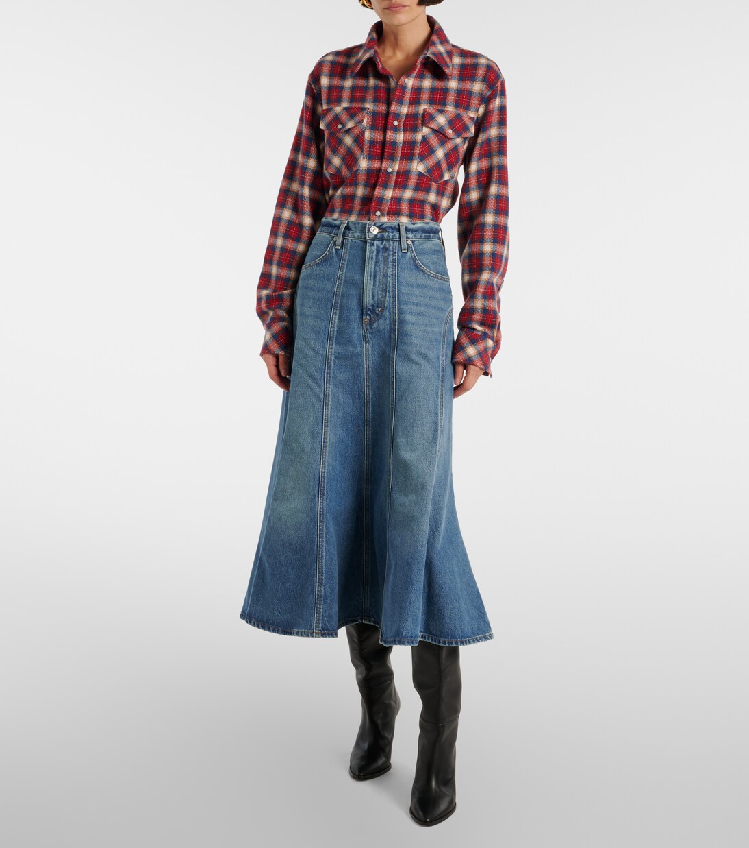 Falda midi Gaucho Vintage de denim | Citizens of Humanity