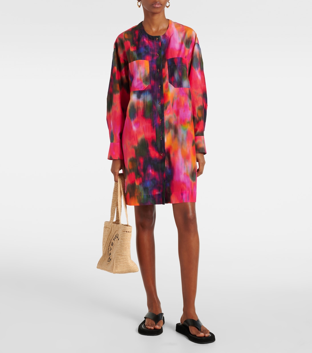 Robe chemise Galaxie en coton et soie | Eres