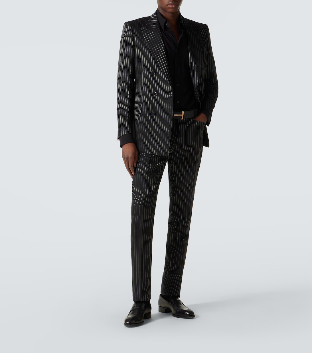 Striped wool and silk lamé blazer | Tom Ford