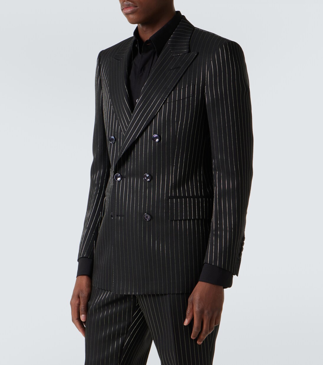 Striped wool and silk lamé blazer | Tom Ford