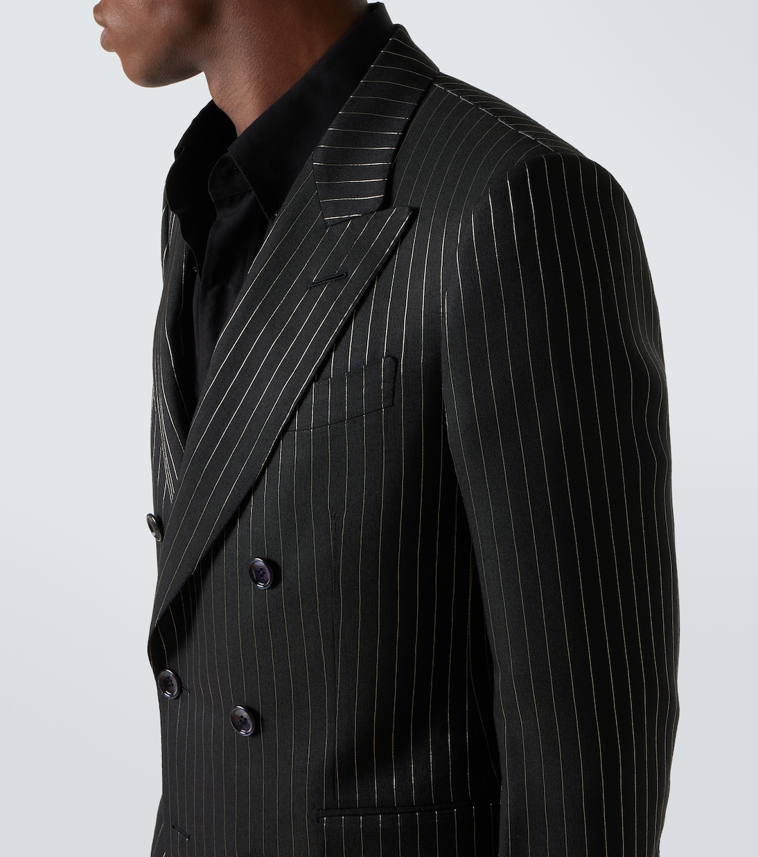 Striped wool and silk lamé blazer | Tom Ford