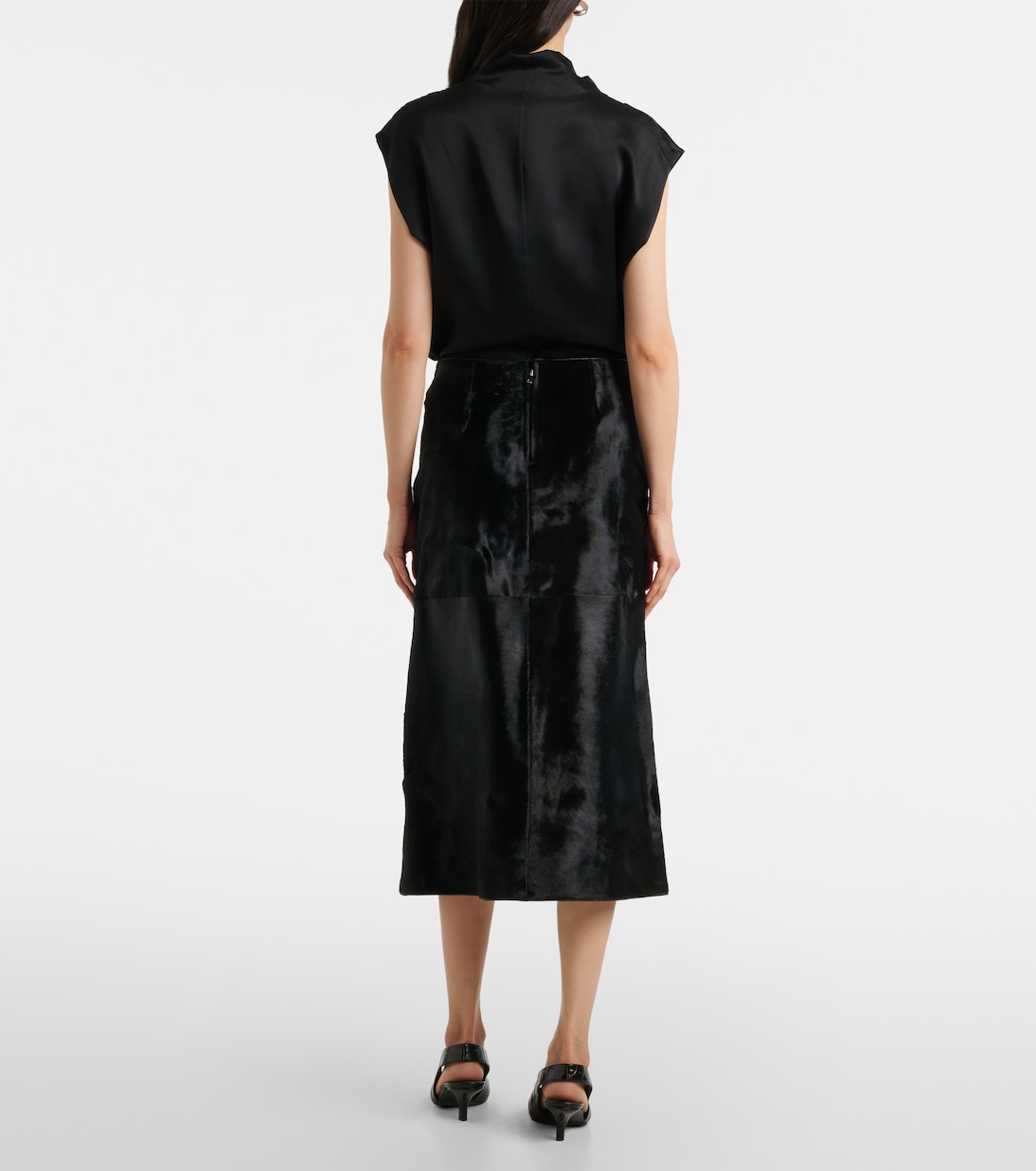 Midirock aus Kalbshaar | Toteme