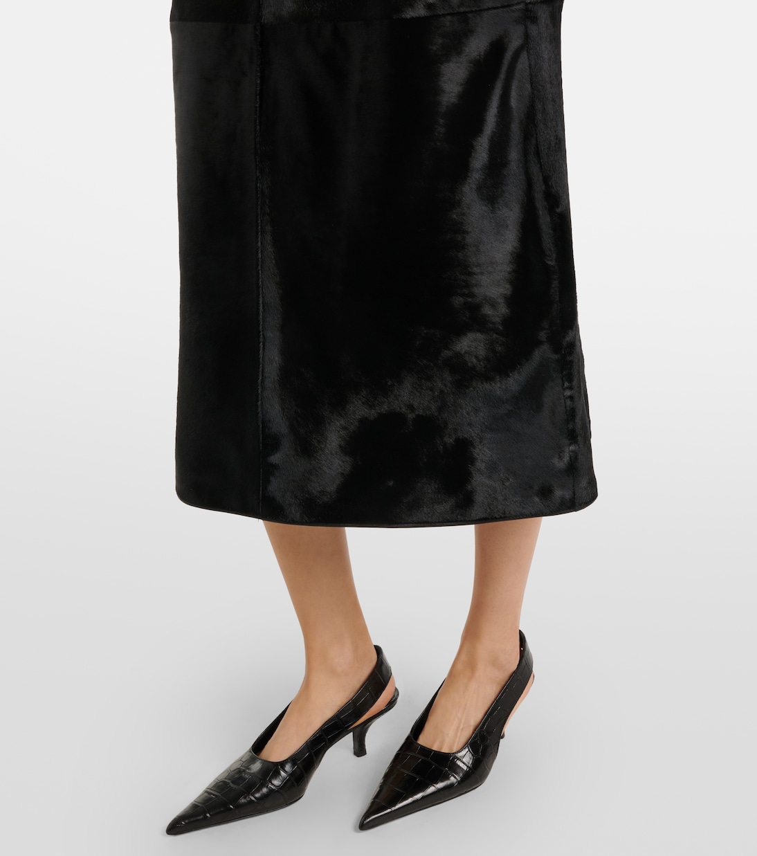 Midirock aus Kalbshaar | Toteme