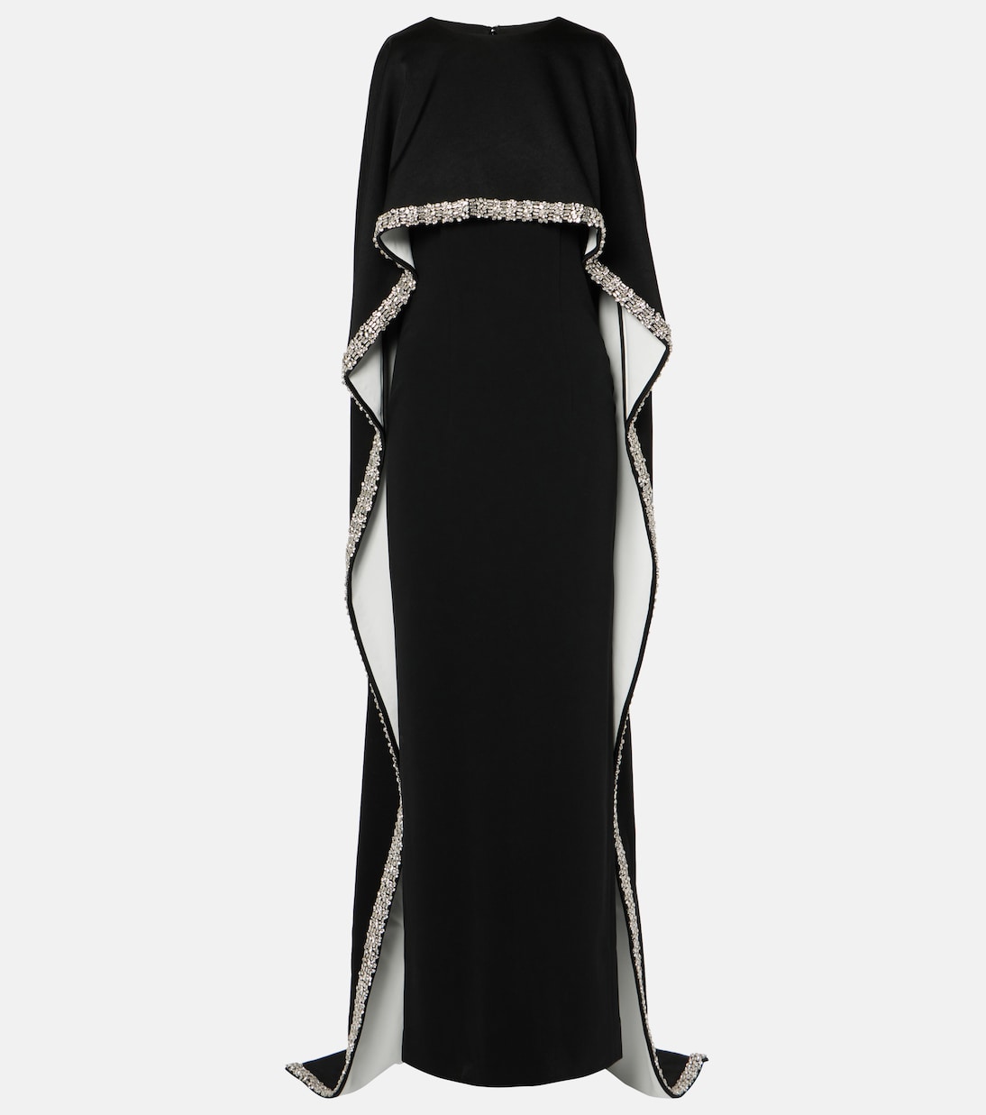 Robe longue en satin à ornements | Roland Mouret