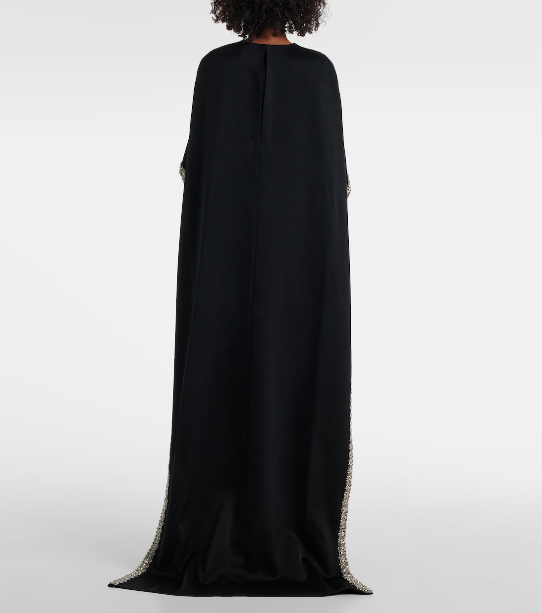 Robe longue en satin à ornements | Roland Mouret