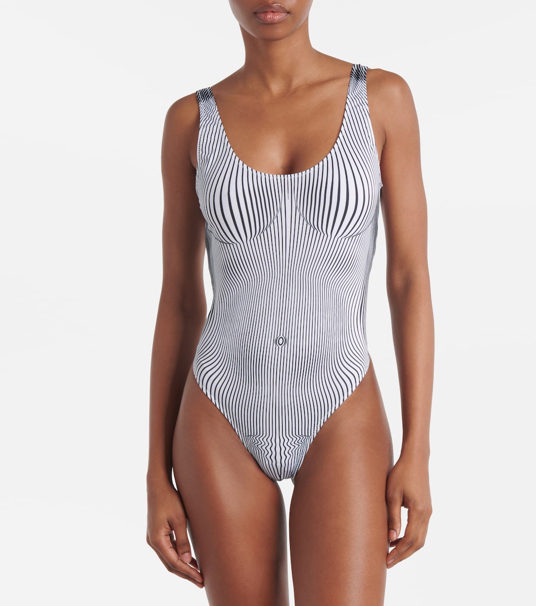 Badeanzug Pinstripe Body Morphing | Jean Paul Gaultier