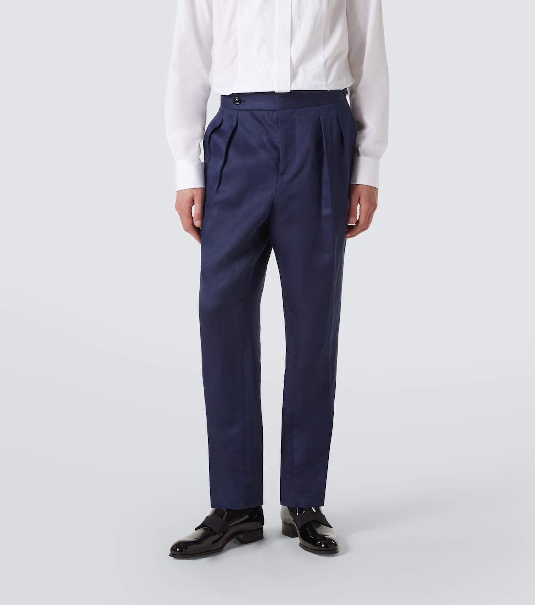 Double-breasted linen tuxedo | Brunello Cucinelli