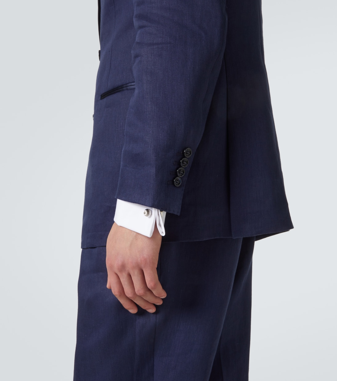 Double-breasted linen tuxedo | Brunello Cucinelli