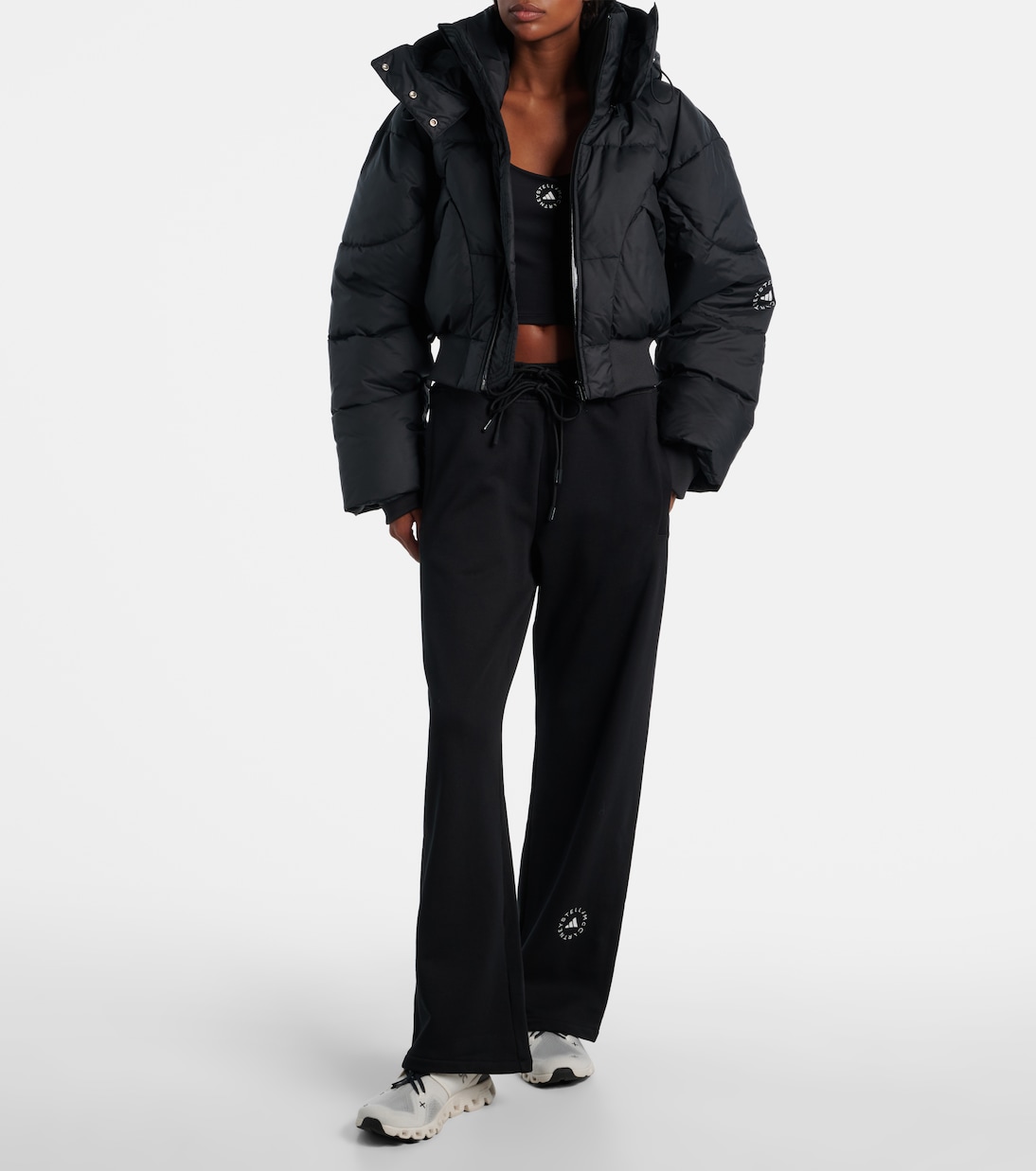 High-rise French terry sweatpants | Adidas by Stella McCartney