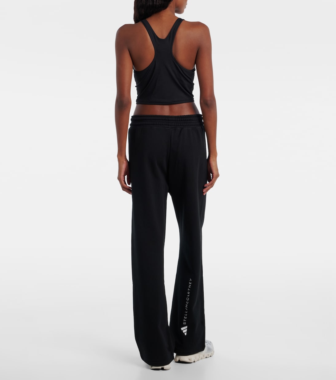 High-rise French terry sweatpants | Adidas by Stella McCartney