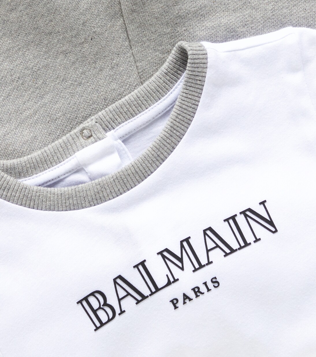 Baby cotton jumpsuit | Balmain Kids