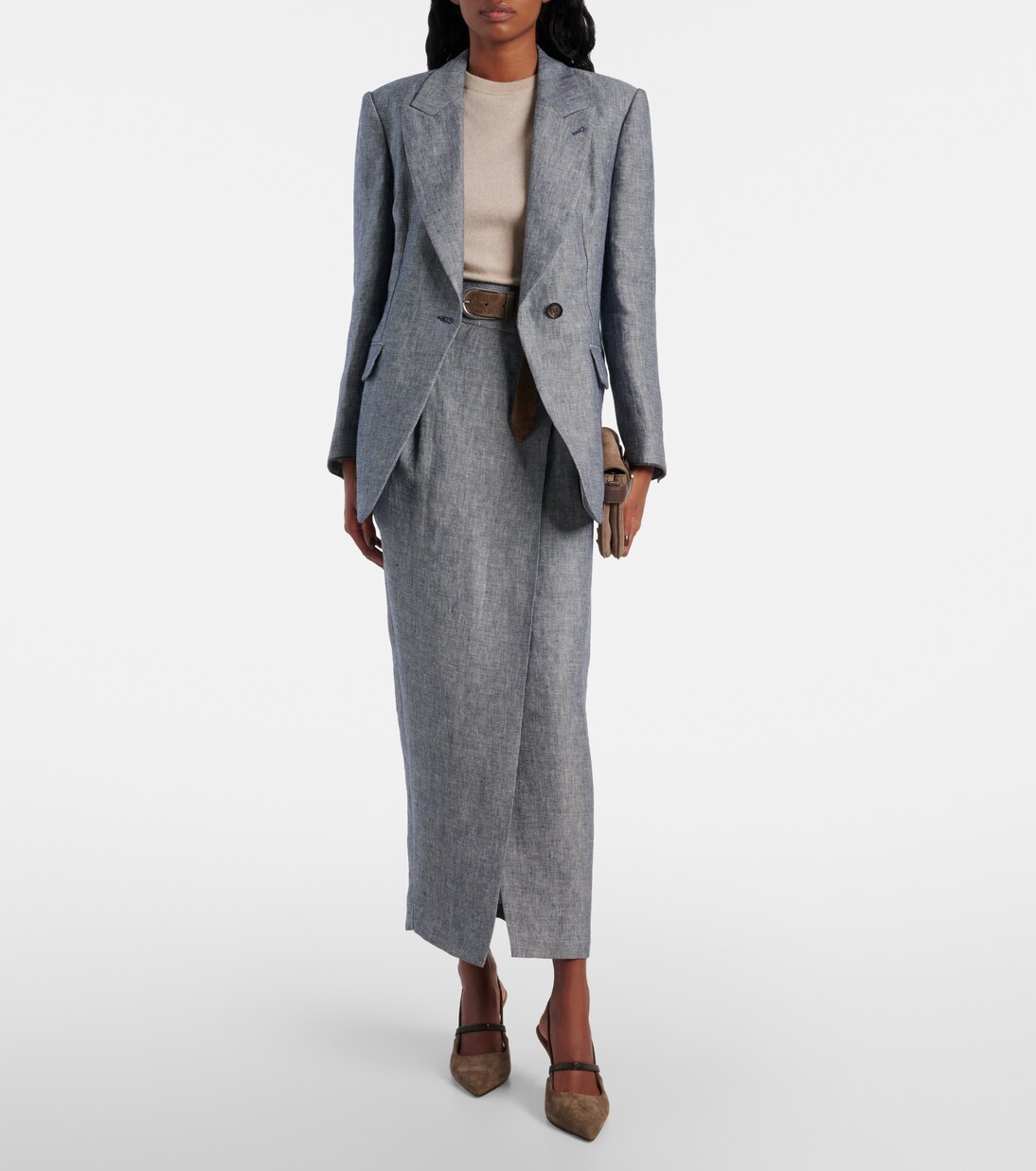 Blazer de cáñamo y lino | Brunello Cucinelli