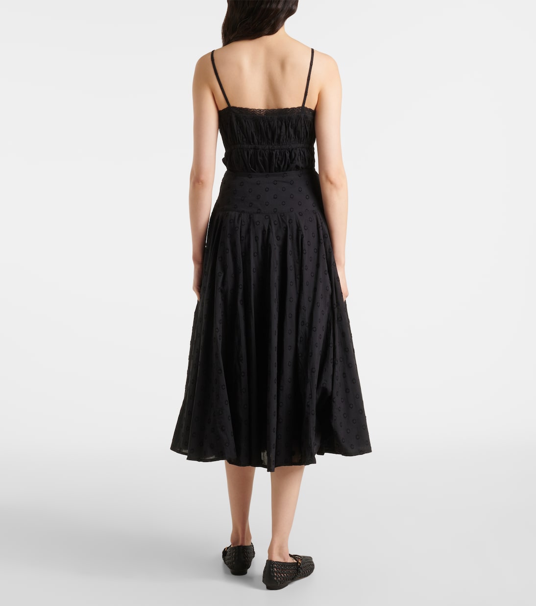 Falda midi Luisa de dobby de algodón | Ulla Johnson