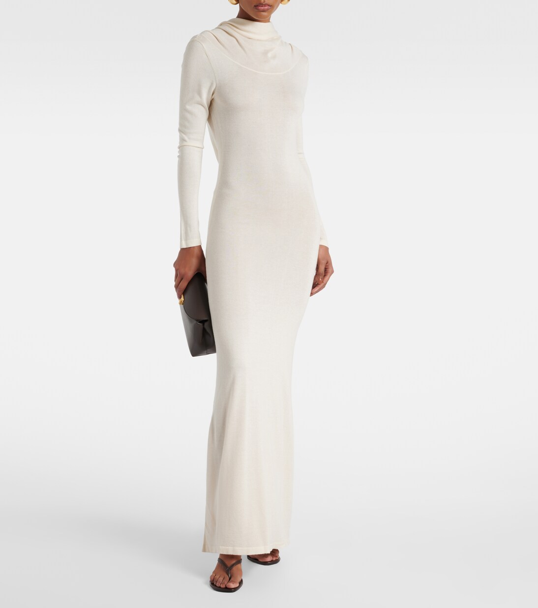 Robe longue Viva en soie et cachemire | Aya Muse