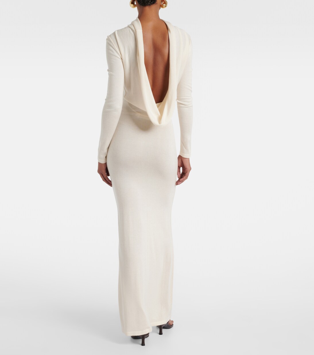 Robe longue Viva en soie et cachemire | Aya Muse