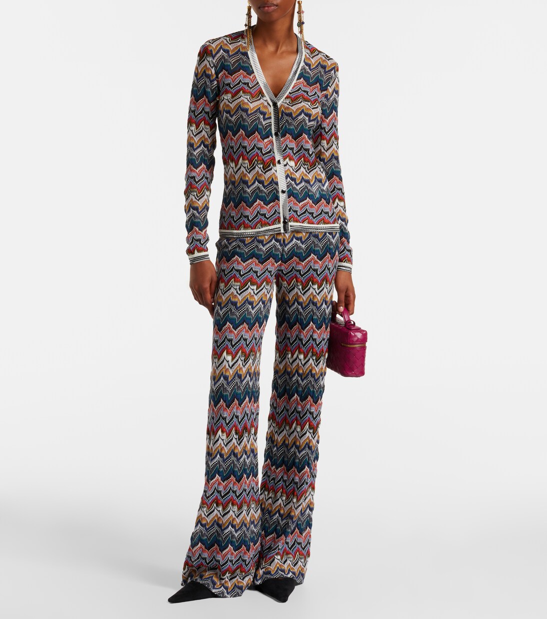 Cárdigan de lamé en zigzag | Missoni