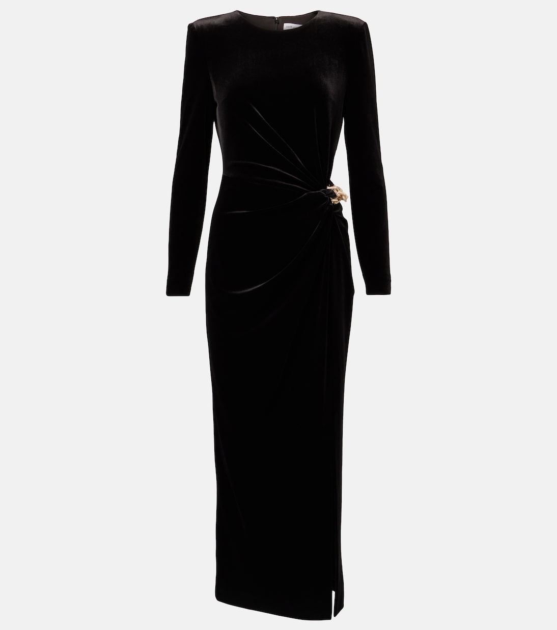 Maxikleid aus Samt mit Kristallen | Self-Portrait