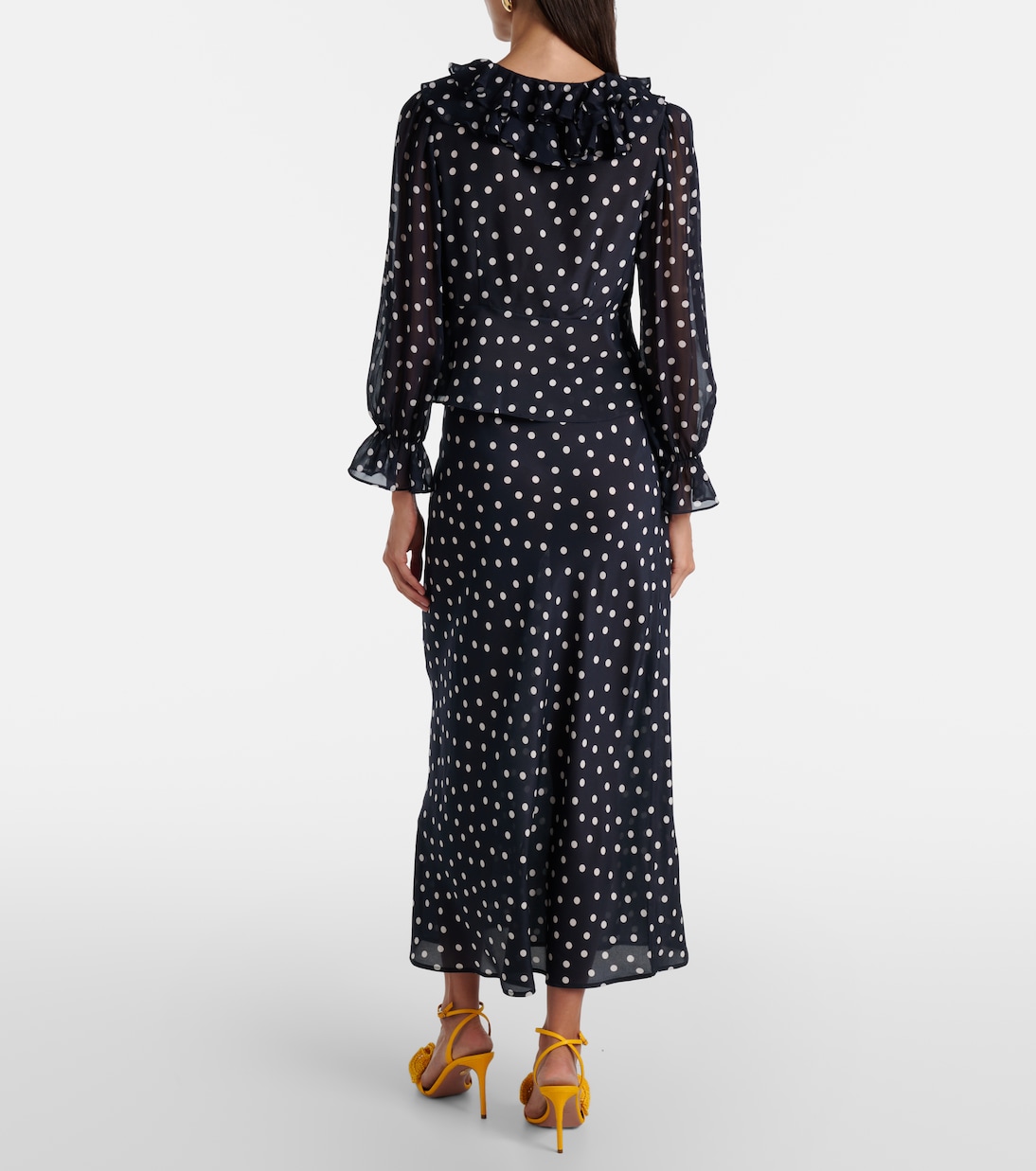 Lasca polka-dot silk top | Rixo