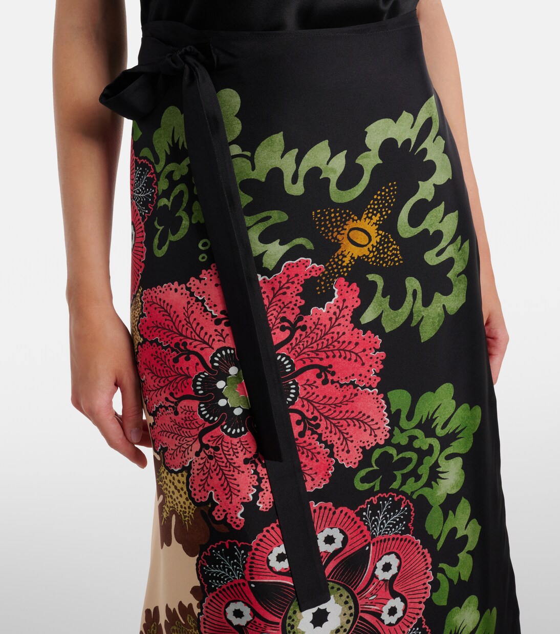 Wickelrock Sarong aus Seiden-Twill | La DoubleJ