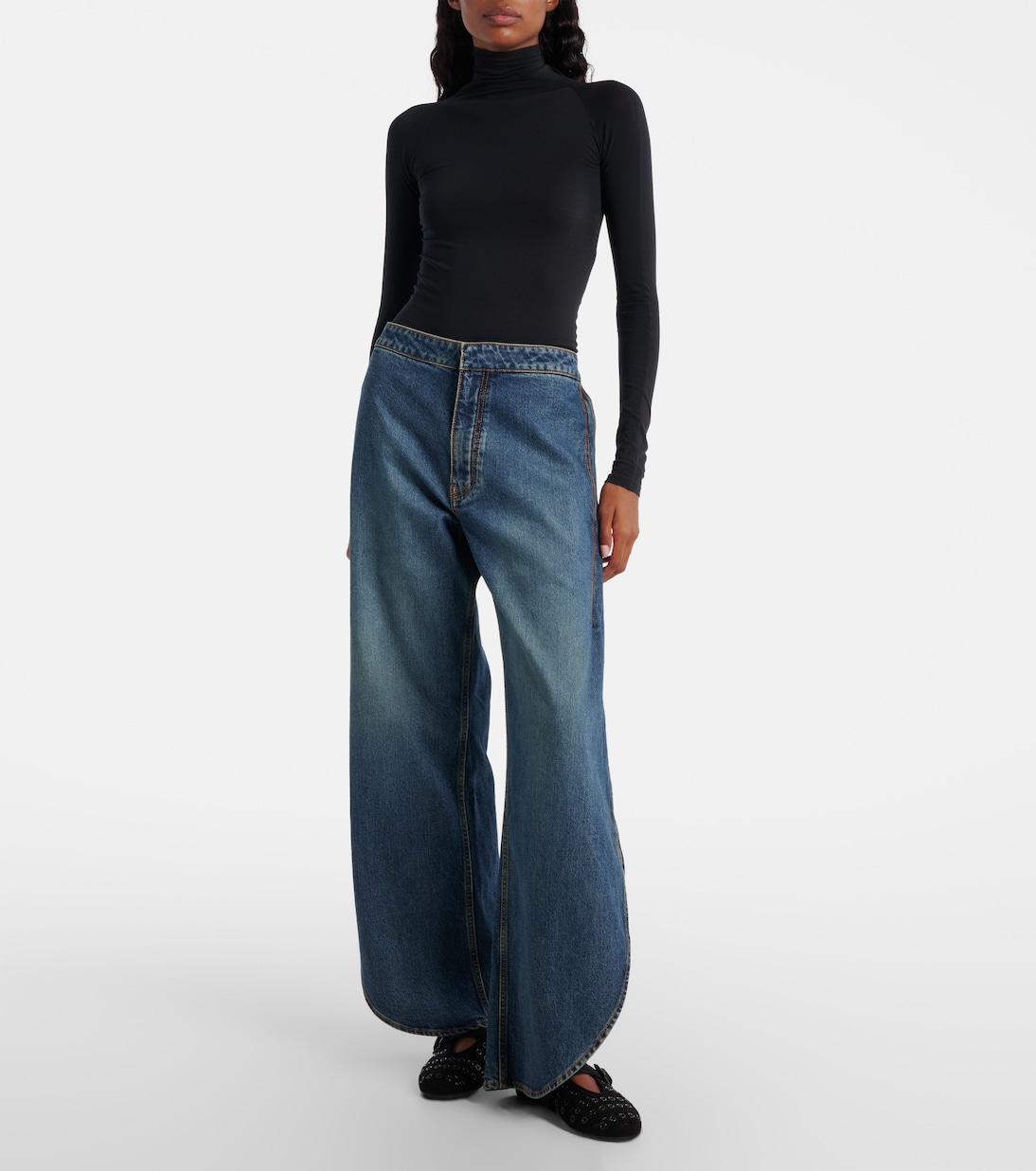 Verzierte Ballerinas Vienne aus Veloursleder | Alaïa