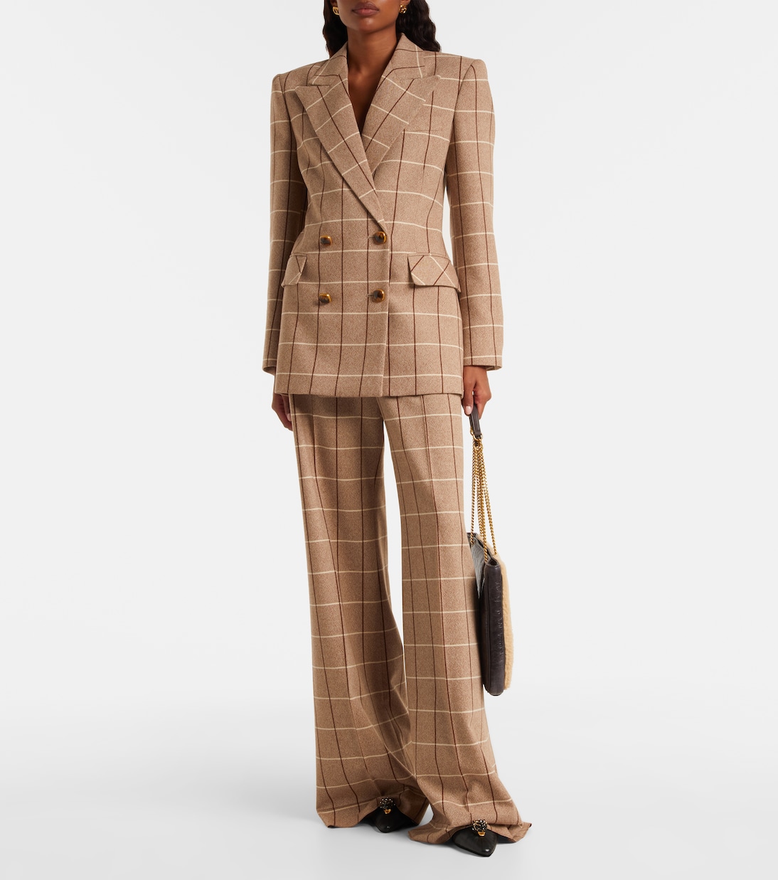 Weite High-Rise-Hose aus Schurwolle | Valentino