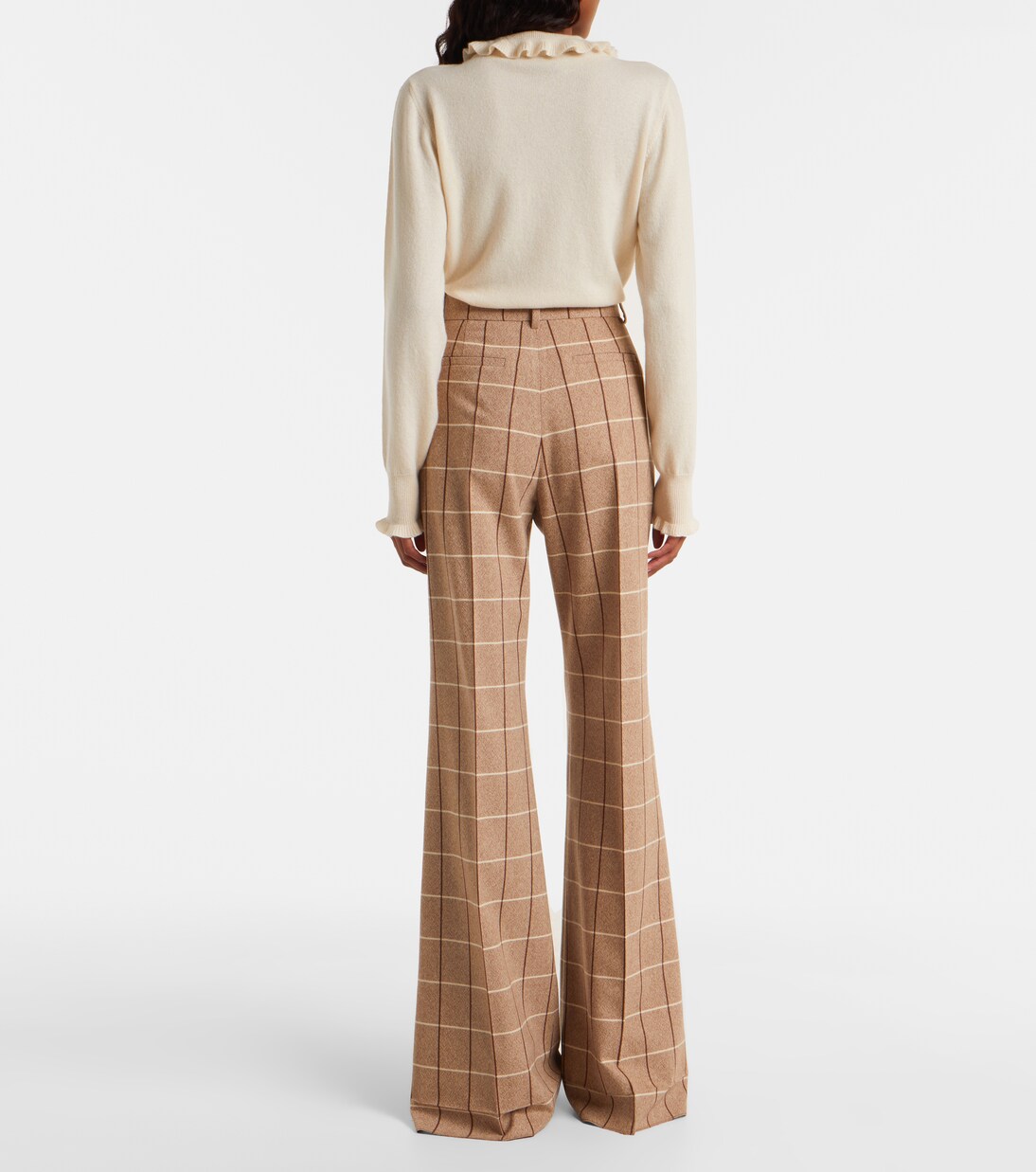 Weite High-Rise-Hose aus Schurwolle | Valentino