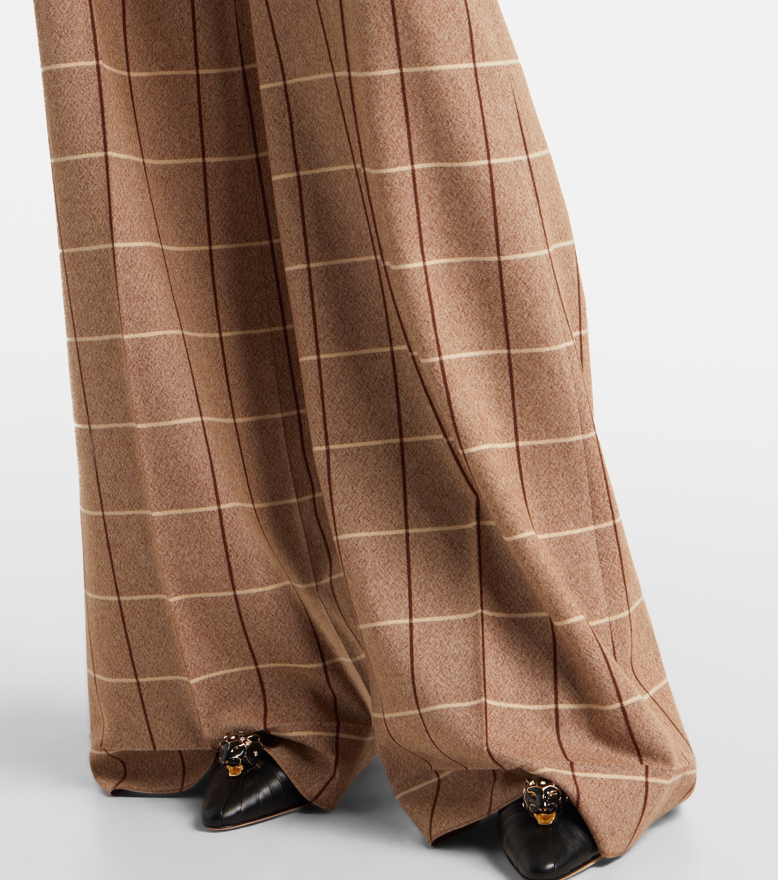 Weite High-Rise-Hose aus Schurwolle | Valentino