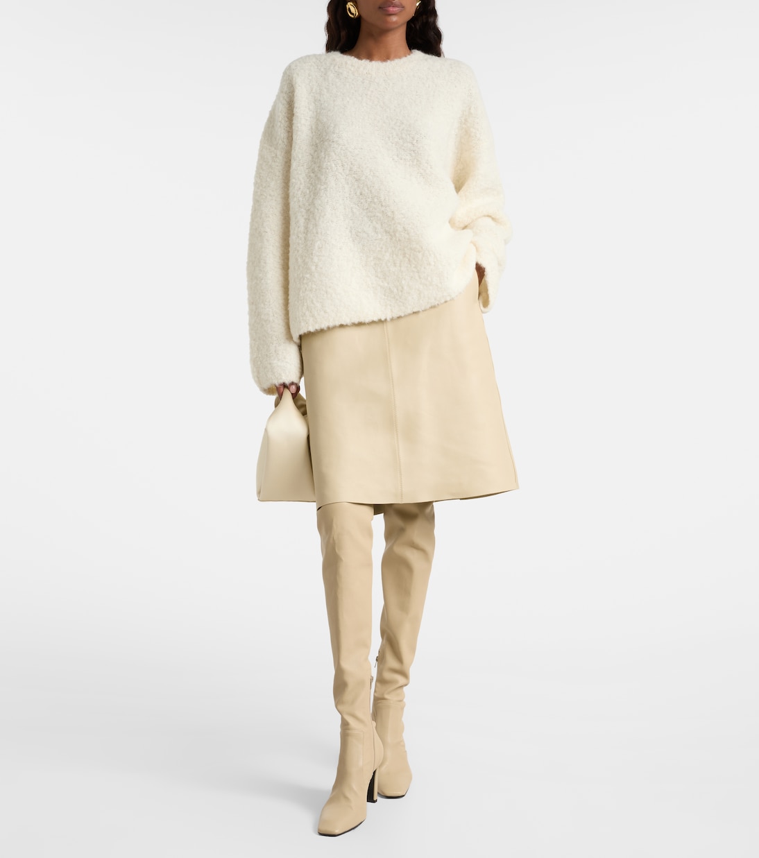 Oversized alpaca and wool-blend bouclé sweater | Toteme