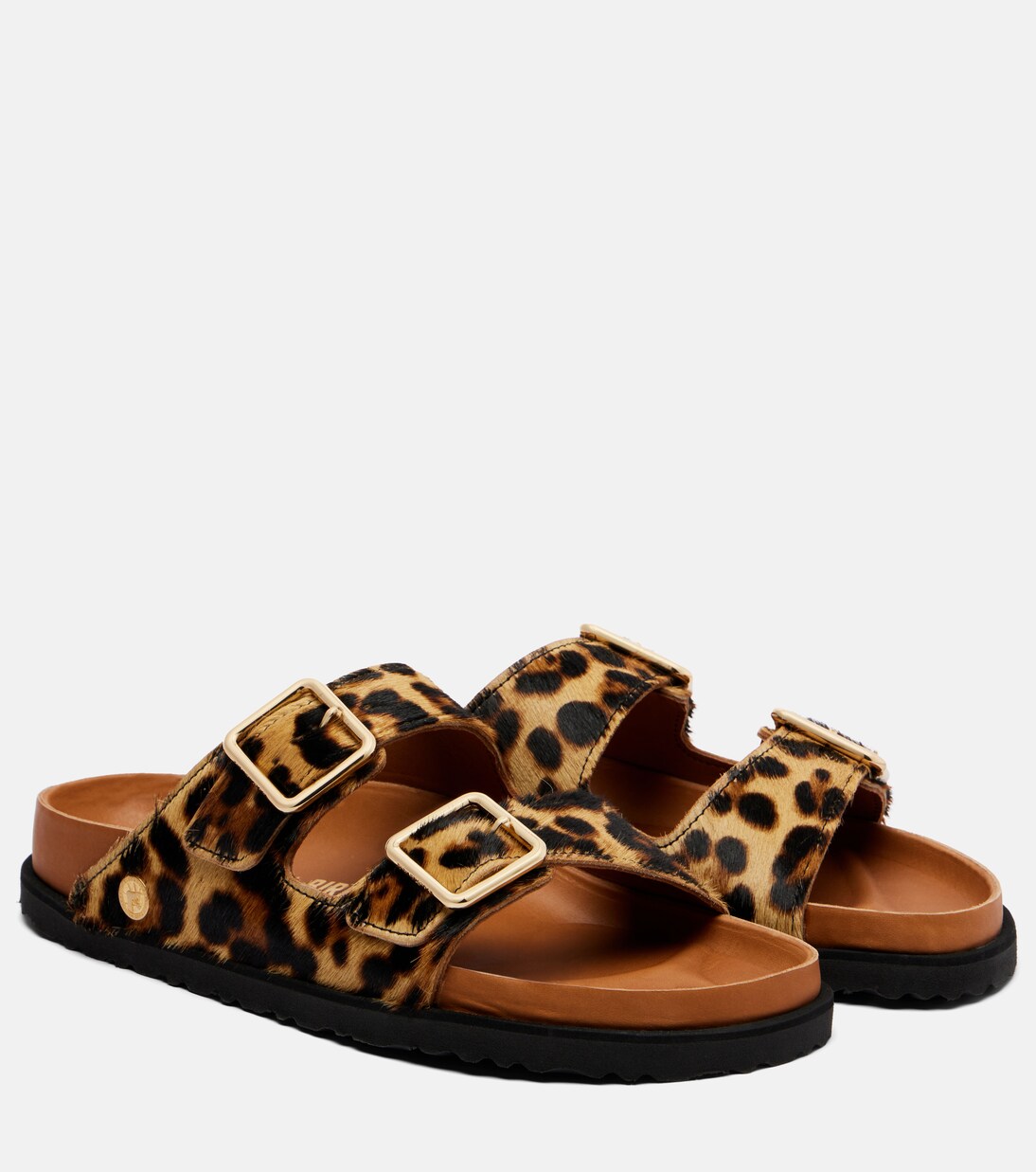 Arizona leopard-print calf hair slides | Birkenstock 1774