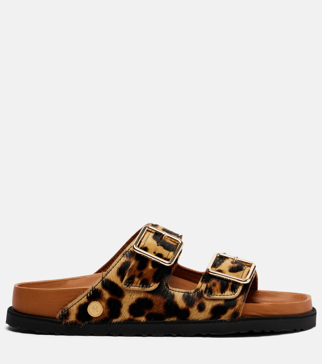 Arizona leopard-print calf hair slides | Birkenstock 1774