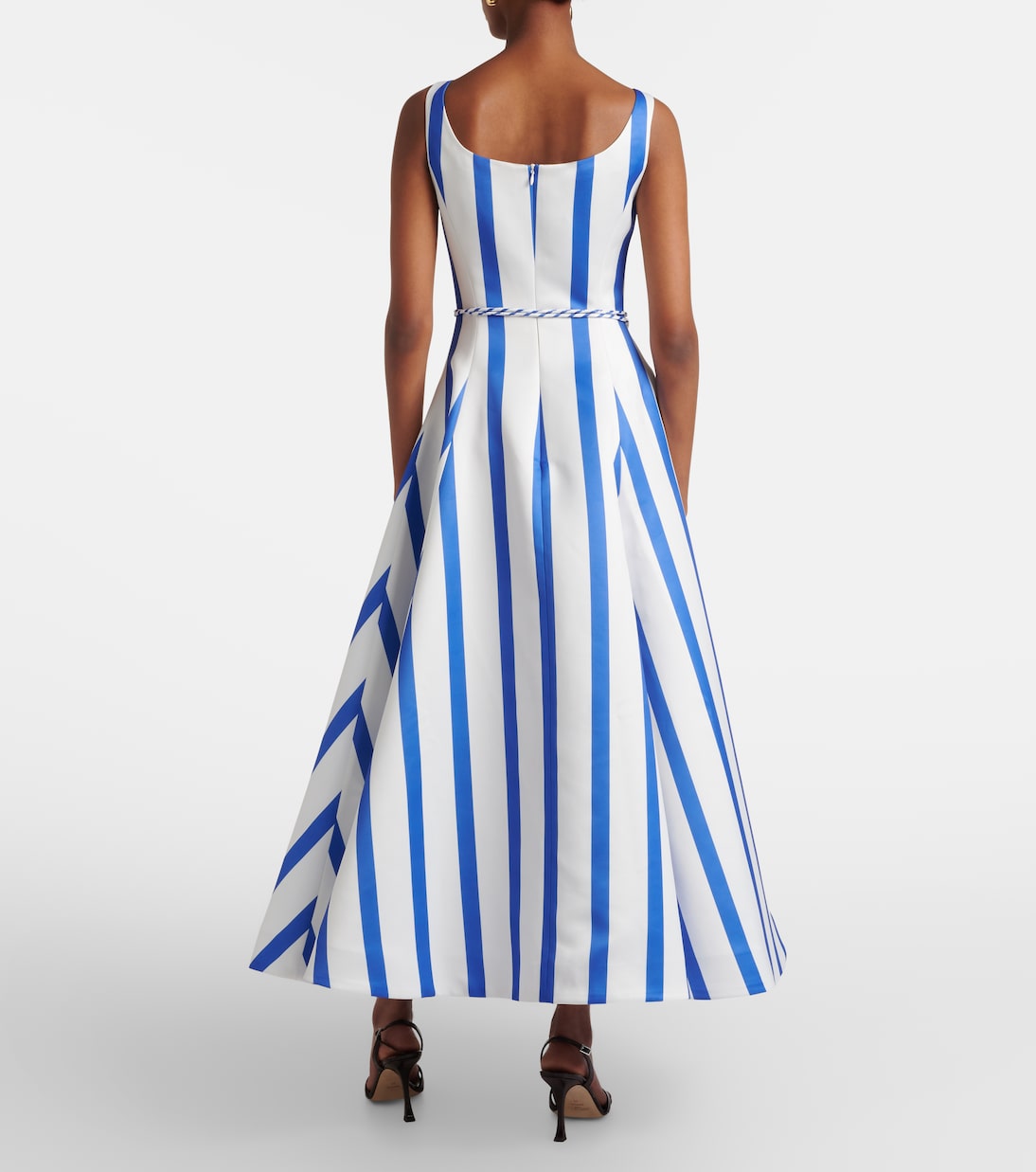 Serafina striped satin maxi dress | Leo Lin