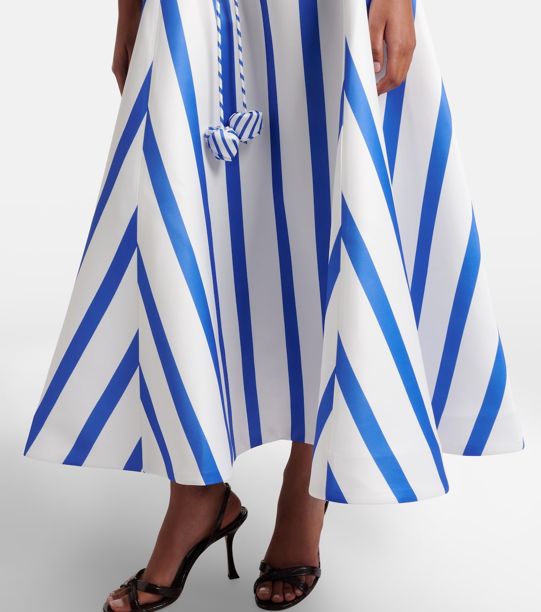 Serafina striped satin maxi dress | Leo Lin