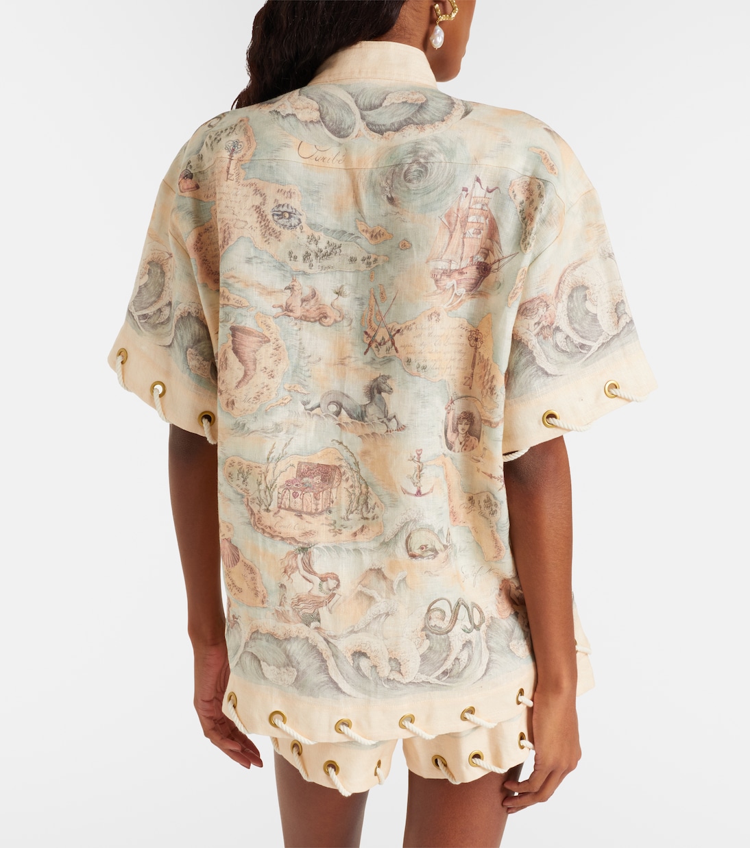 Printed linen shirt | Zimmermann