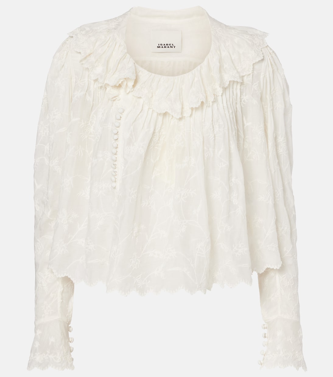 Zelly embroidered cotton and silk blouse | Isabel Marant