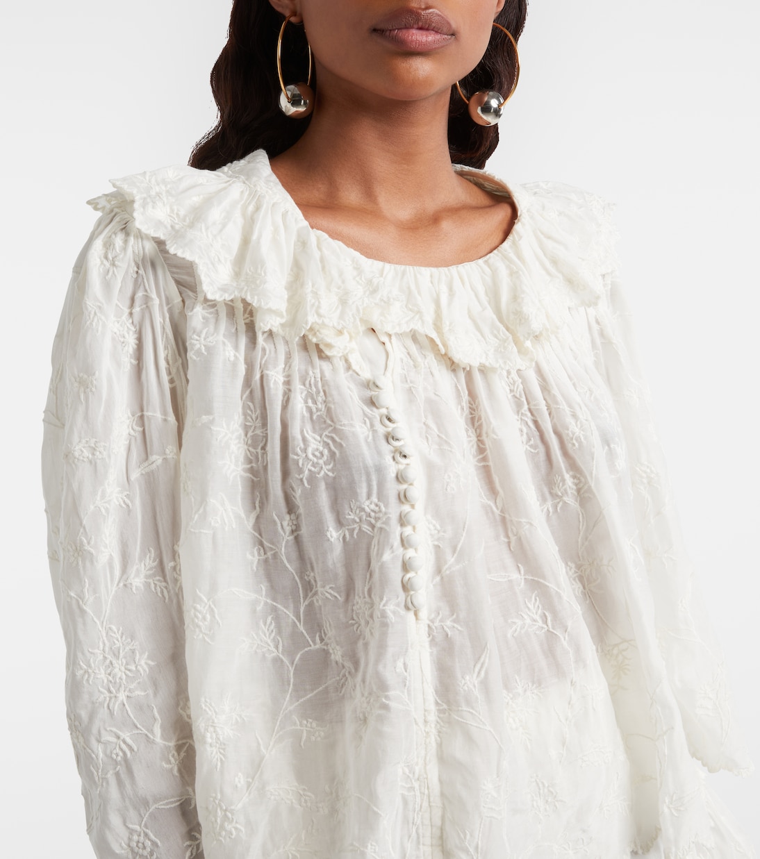 Zelly embroidered cotton and silk blouse | Isabel Marant