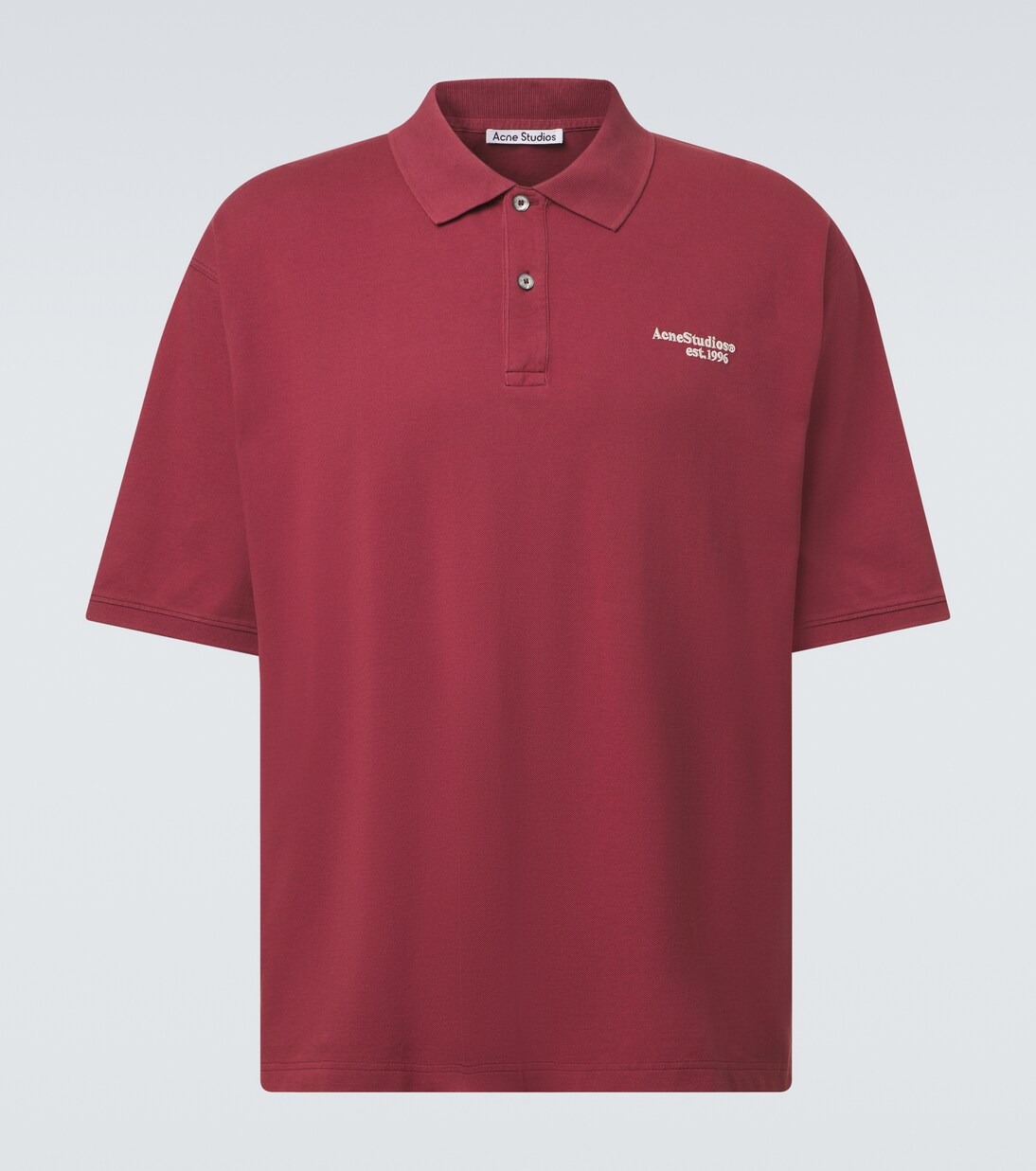 Cotton piqué polo shirt | Acne Studios
