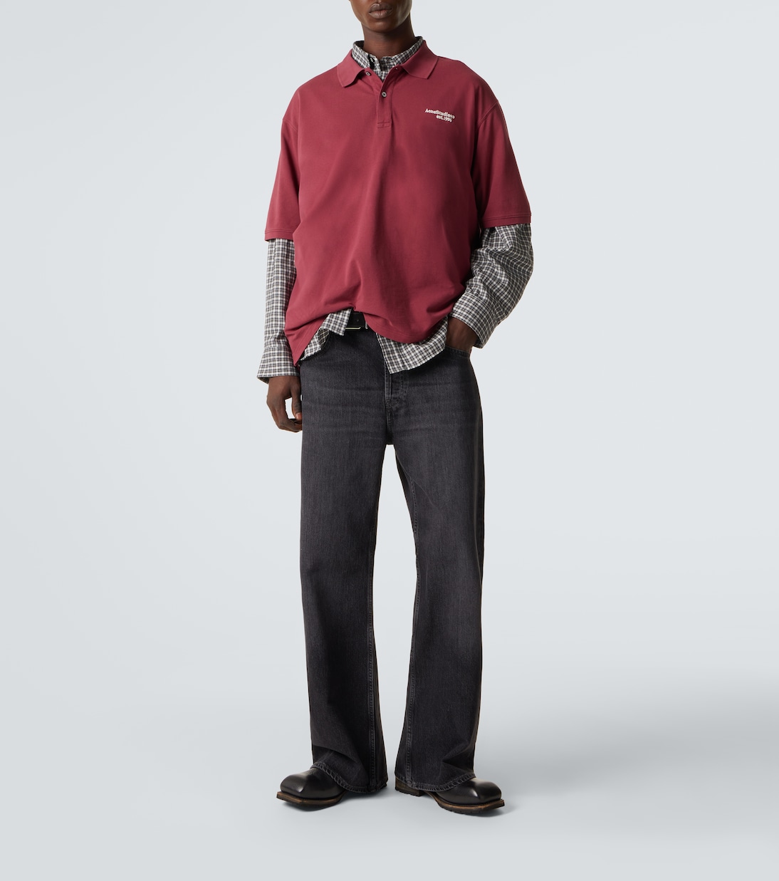 Cotton piqué polo shirt | Acne Studios