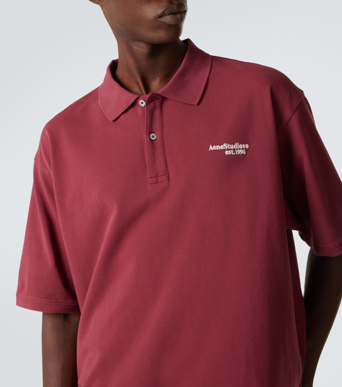 Cotton piqué polo shirt | Acne Studios