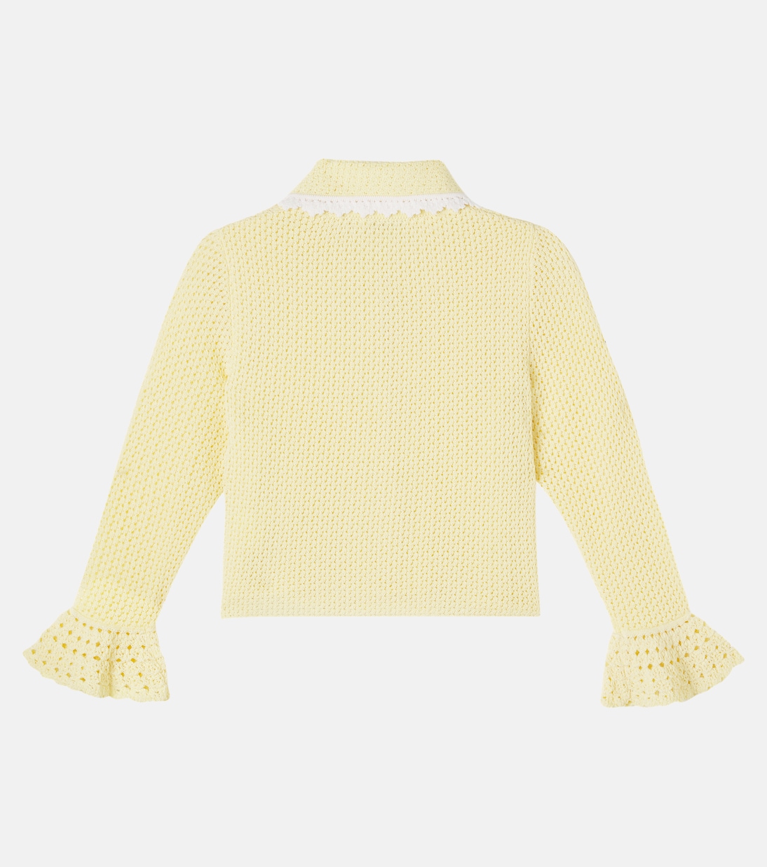 Crystal-embellished pointelle cardigan | Self-Portrait Kids