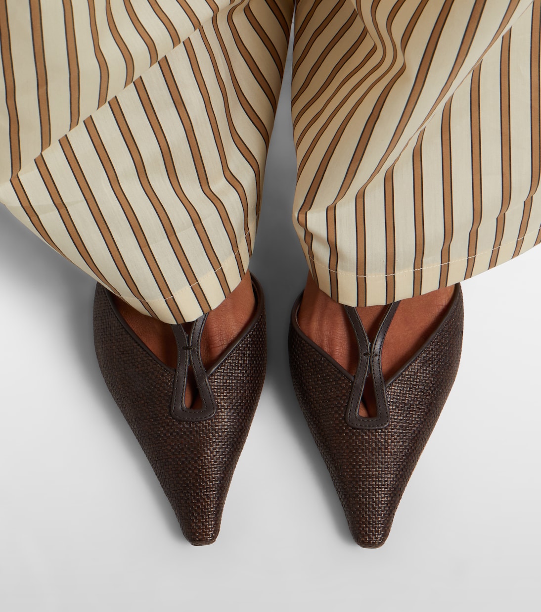 Slingback-Pumps mit Leder | Max Mara