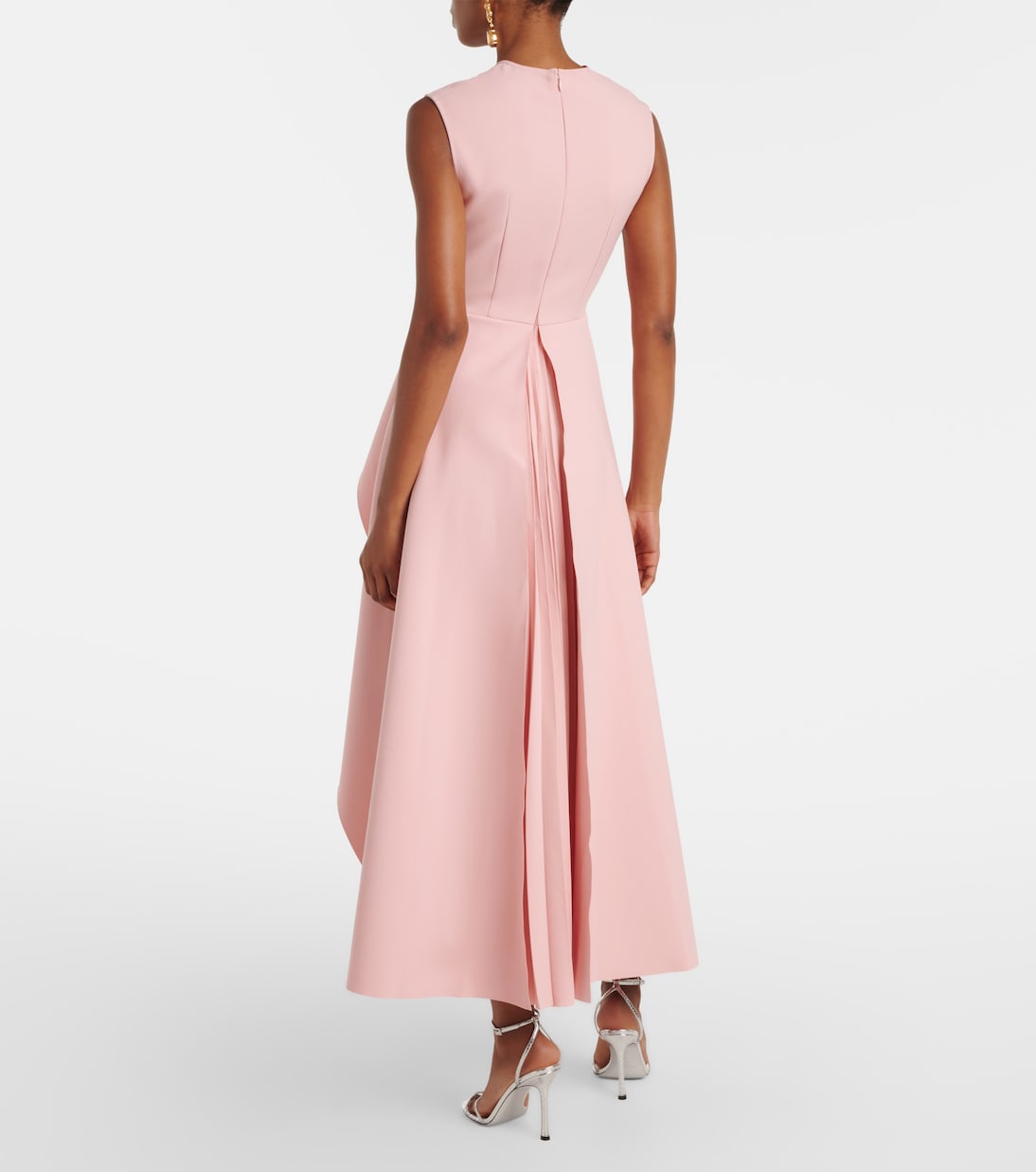 Severny pleated layered midi dress | Solace London