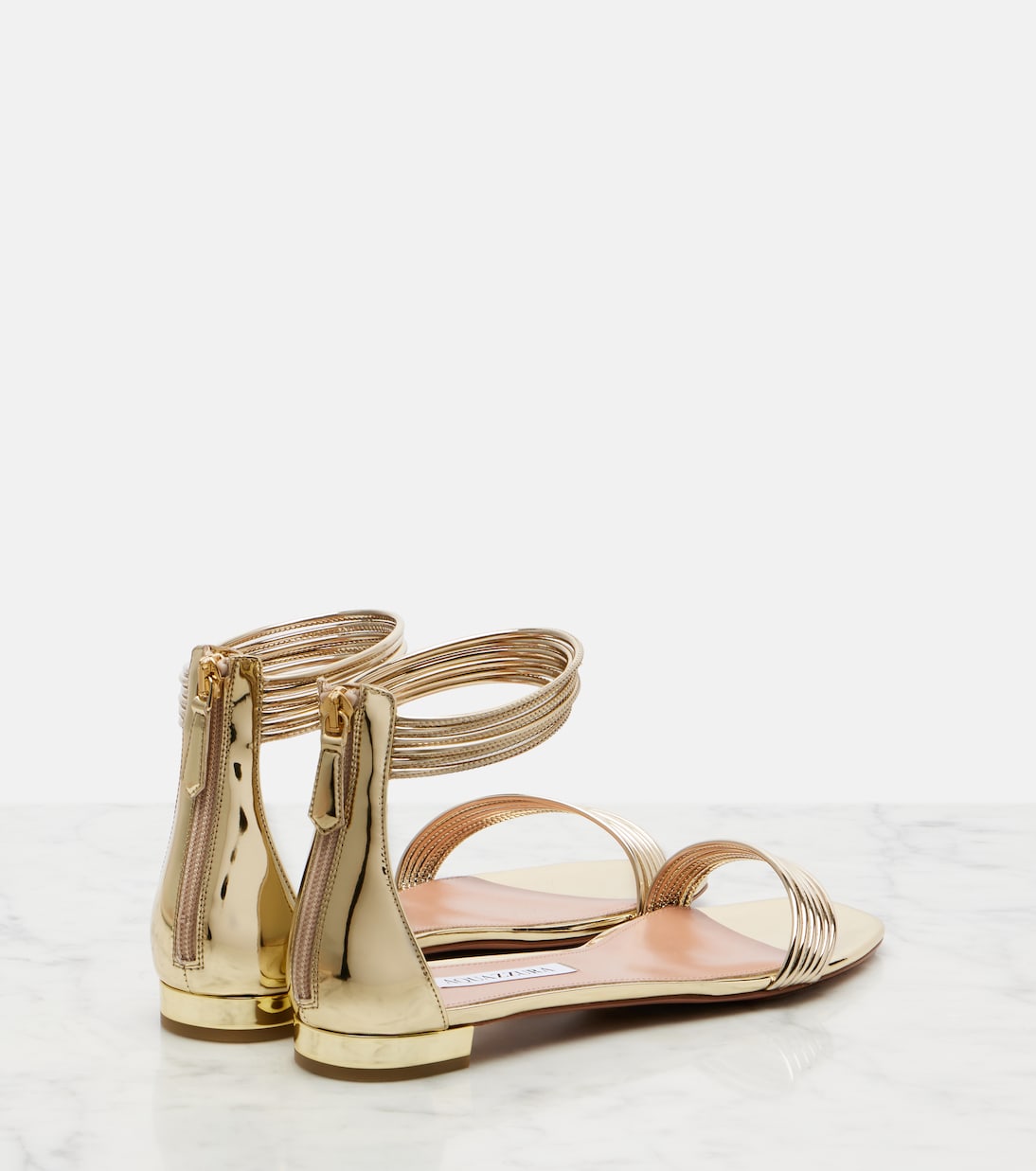 Sway mirrored leather sandals | Aquazzura