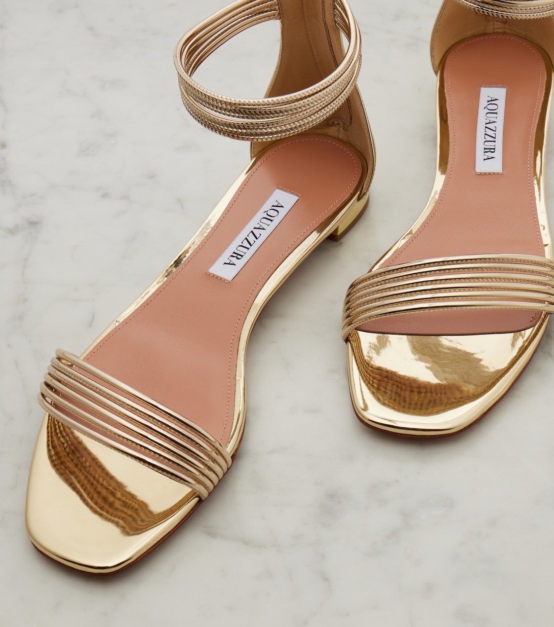 Sway mirrored leather sandals | Aquazzura
