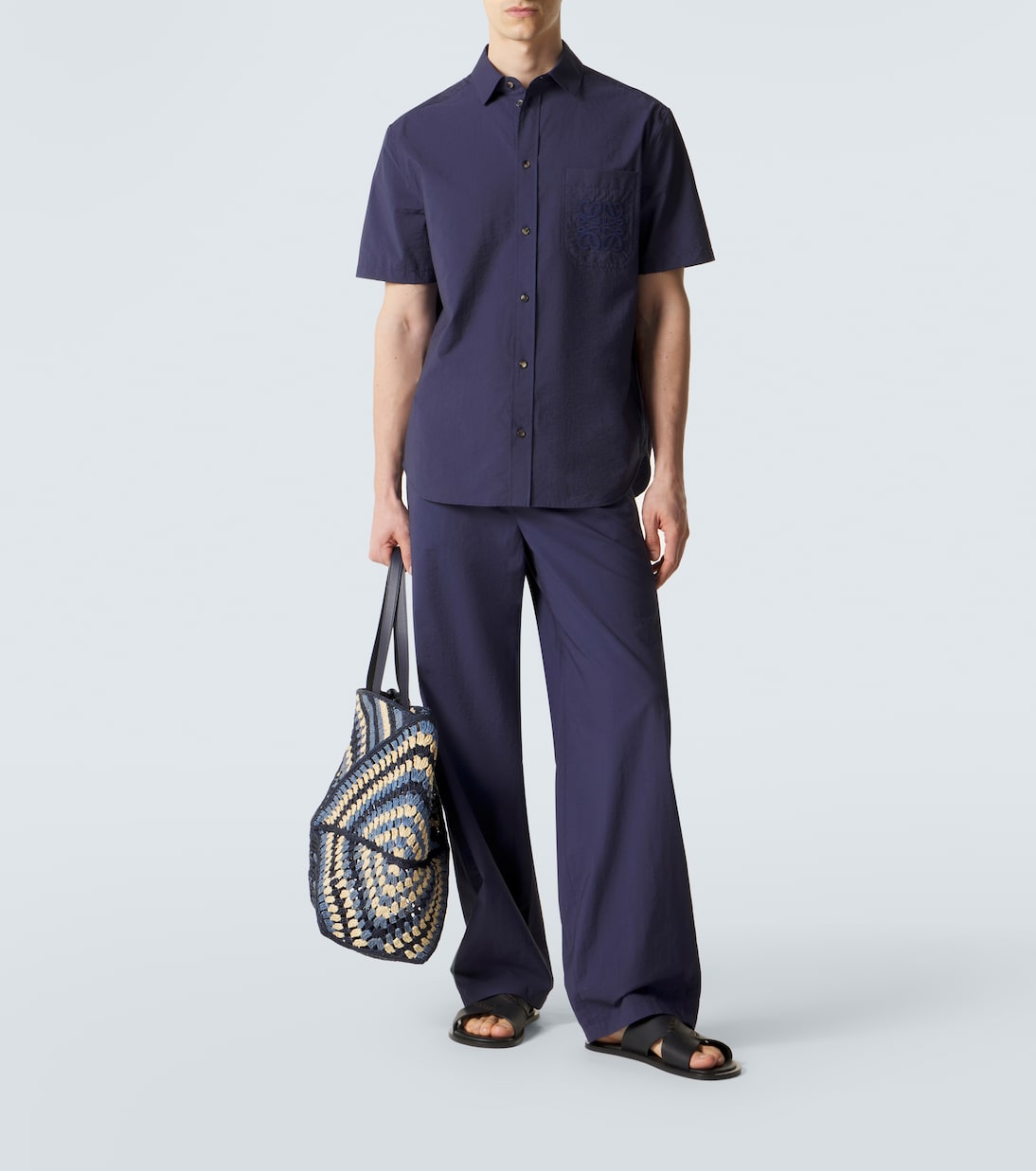 Paula's Ibiza cotton-blend wide-leg pants | Loewe