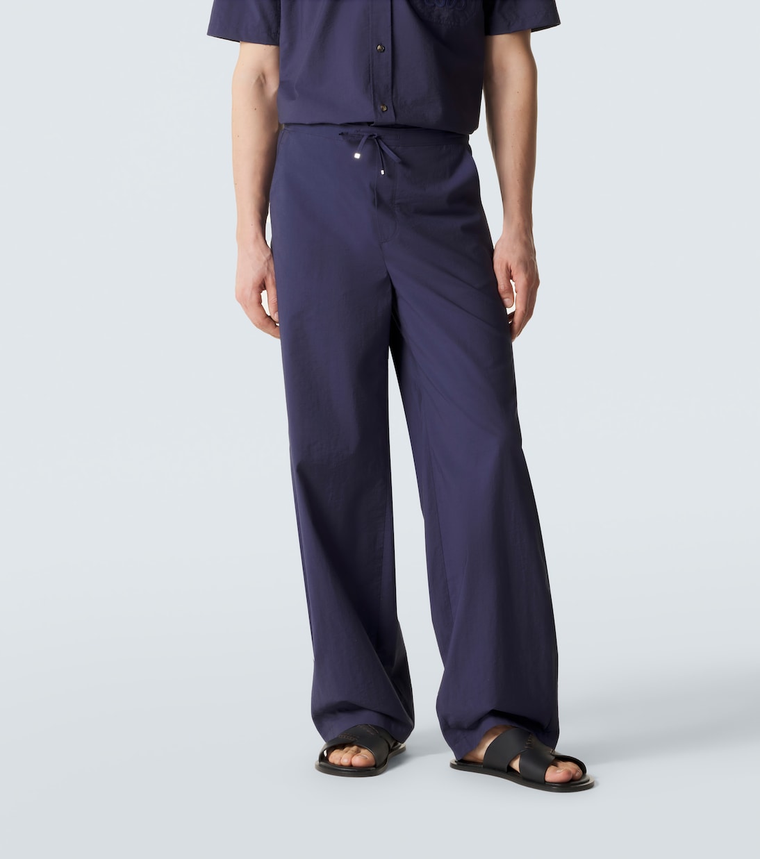 Paula's Ibiza cotton-blend wide-leg pants | Loewe