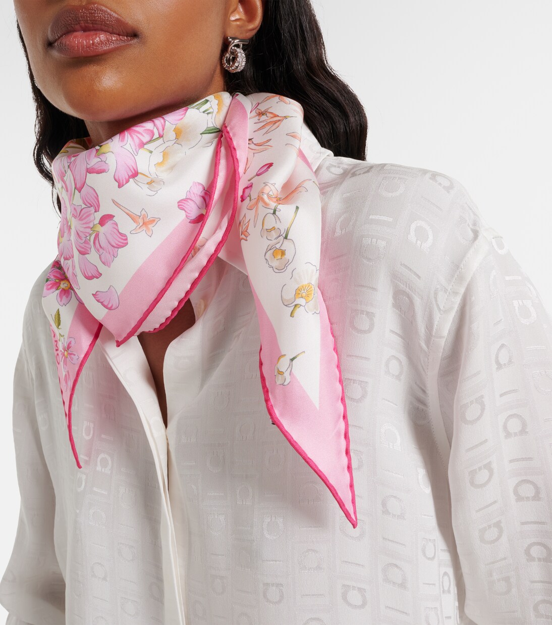 Pañuelo de seda floral | Ferragamo