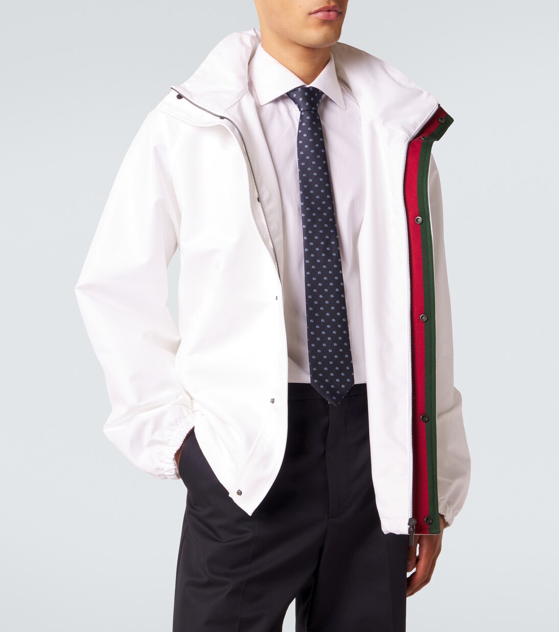 Double G silk jacquard tie | Gucci